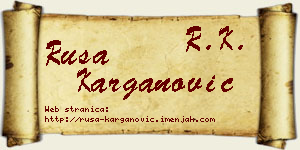 Rusa Karganović vizit kartica